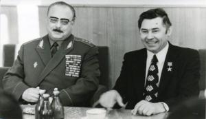 1973 г. Новосибирск, слева направо М.Г. Хомуло, Г.И. Марчук